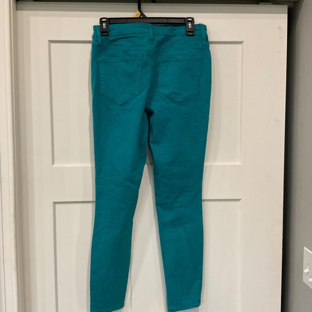 Old Navy RockStar Super Skinny Jeans Women's Teal Blue Green Mid Rise Denim - Picture 8 of 8